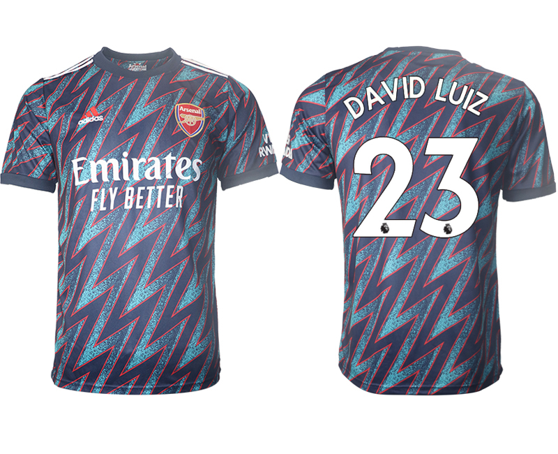 Men 2021-2022 Club Arsenal Second away aaa version blue #23 Soccer Jersey->customized soccer jersey->Custom Jersey